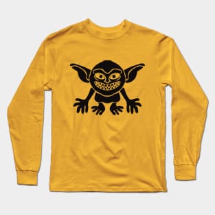 Smiling Black Gremlin Long Sleeve T-Shirt